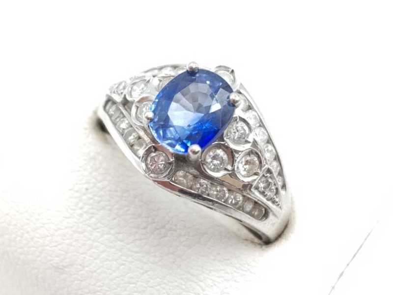 ジュエリー買取 リング Pt900 サファイア ダイヤ 　